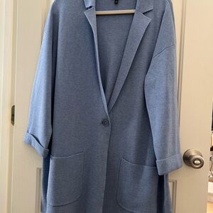 Talbots Soft Blue Plus Sweater Coat size 2x